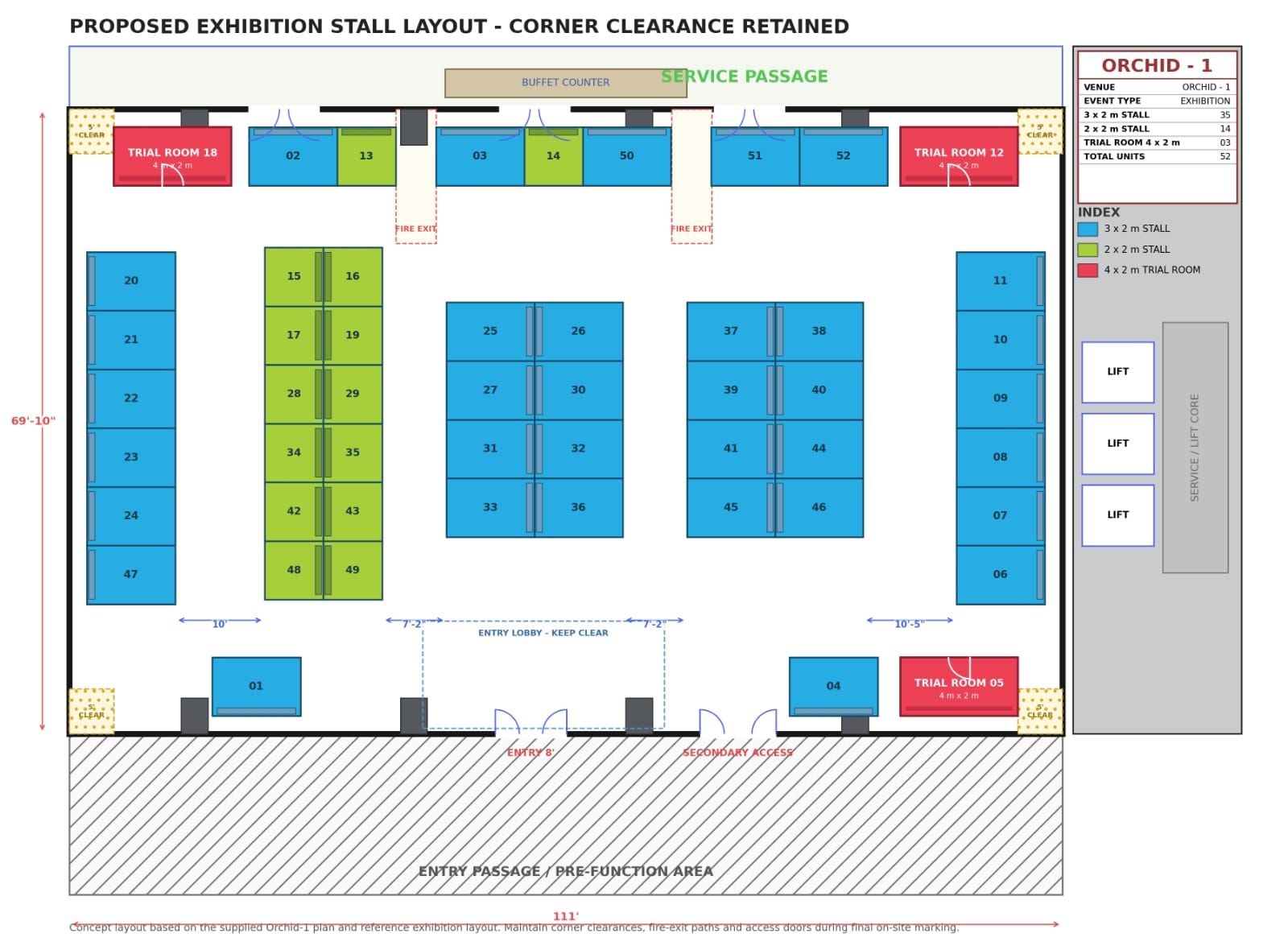 Surat Avadh — proposed exhibition stall layout