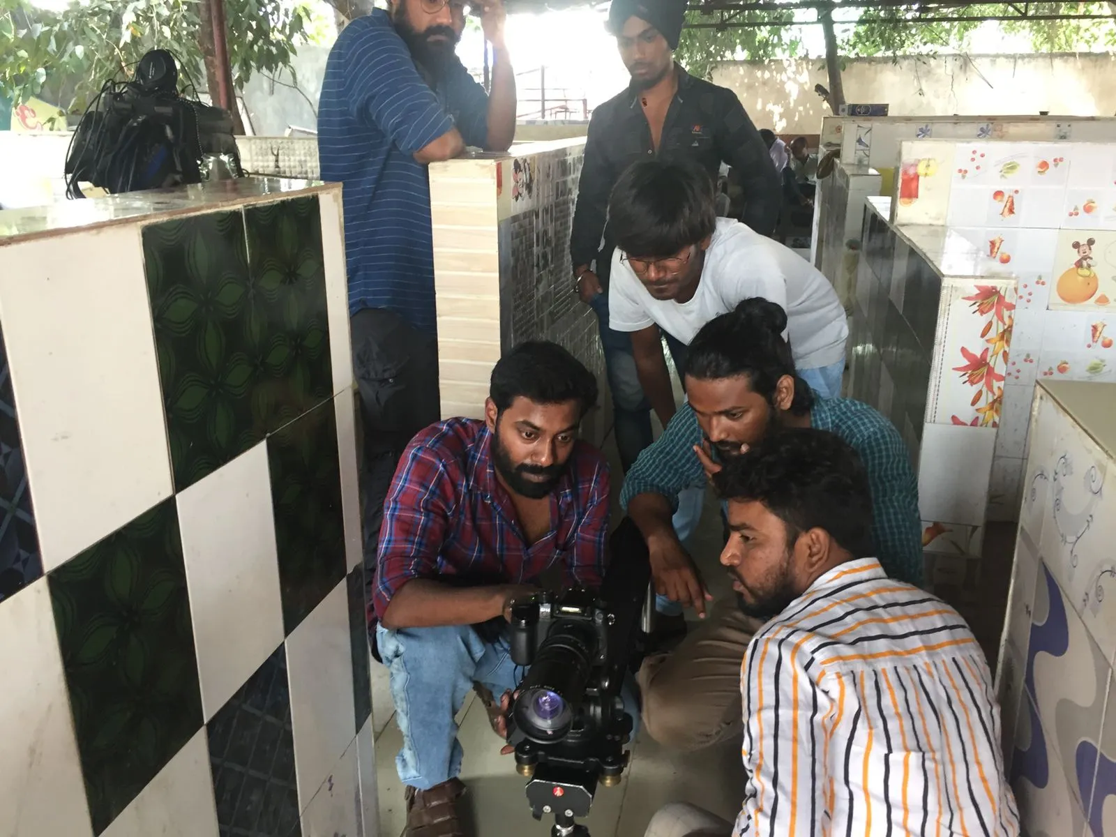 Rohit Penumatsa on the sets of Chivaraku Migiledhi