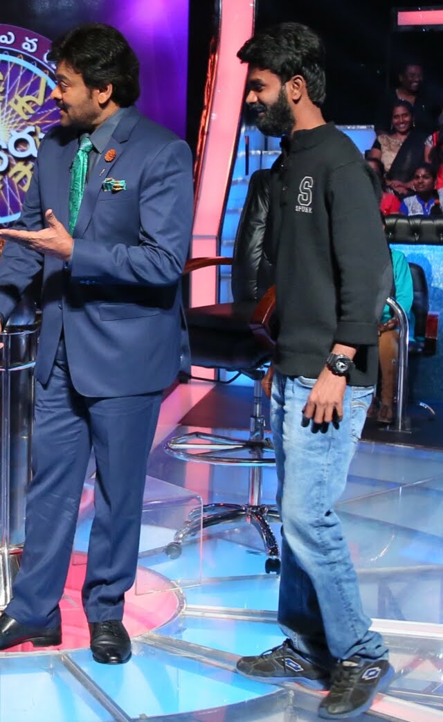 Pawon Ramesh with Chiranjeevi