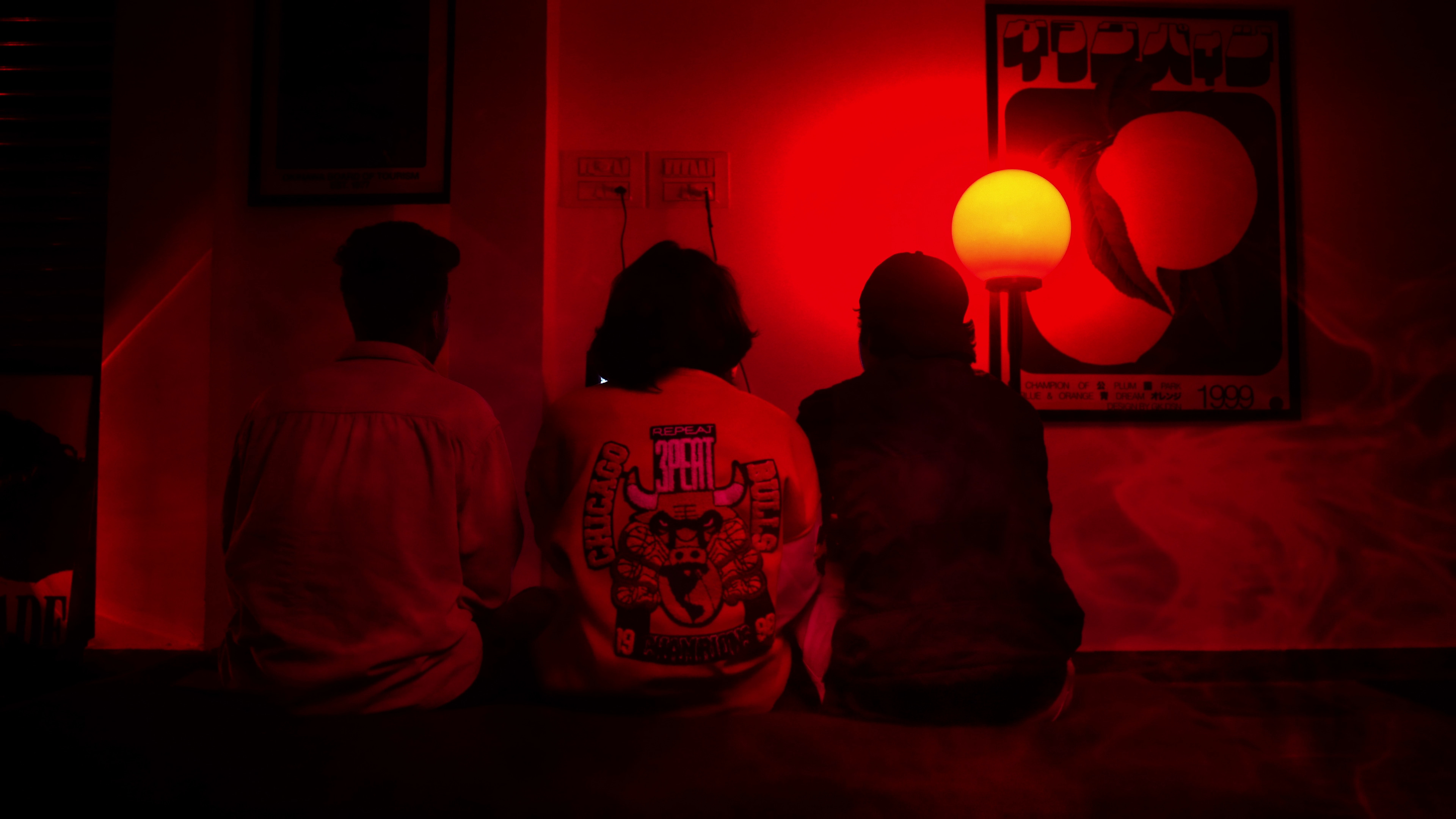 B12 Collective — Zaban Hai video BTS, trio behind the scenes shot 1
