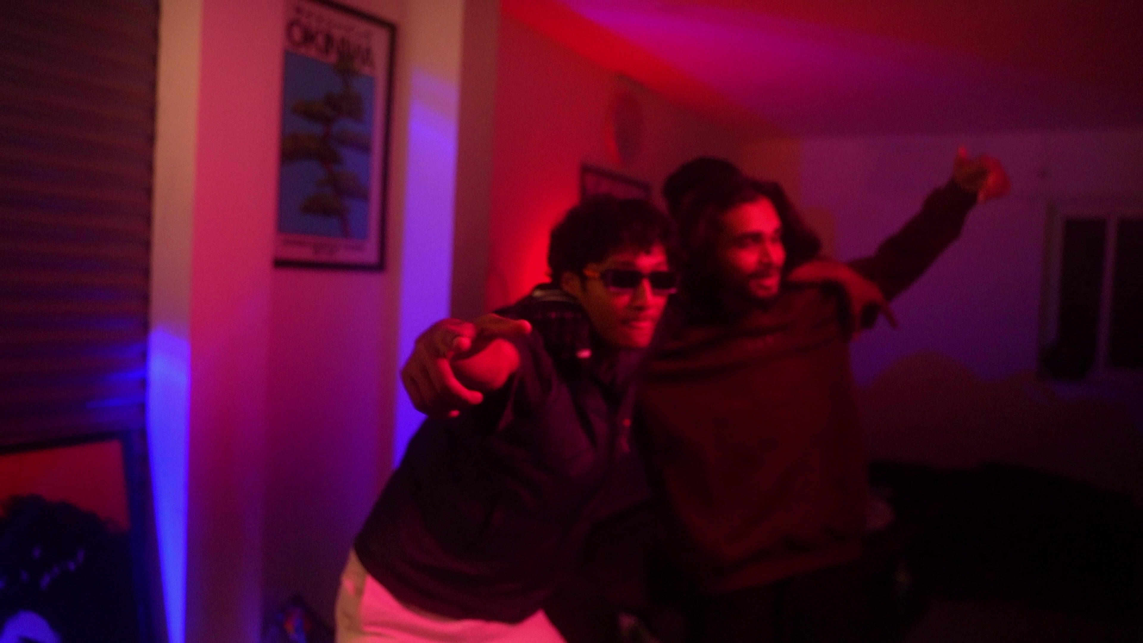 Faraz OG performing for camera — Zaban Hai video BTS frame 55