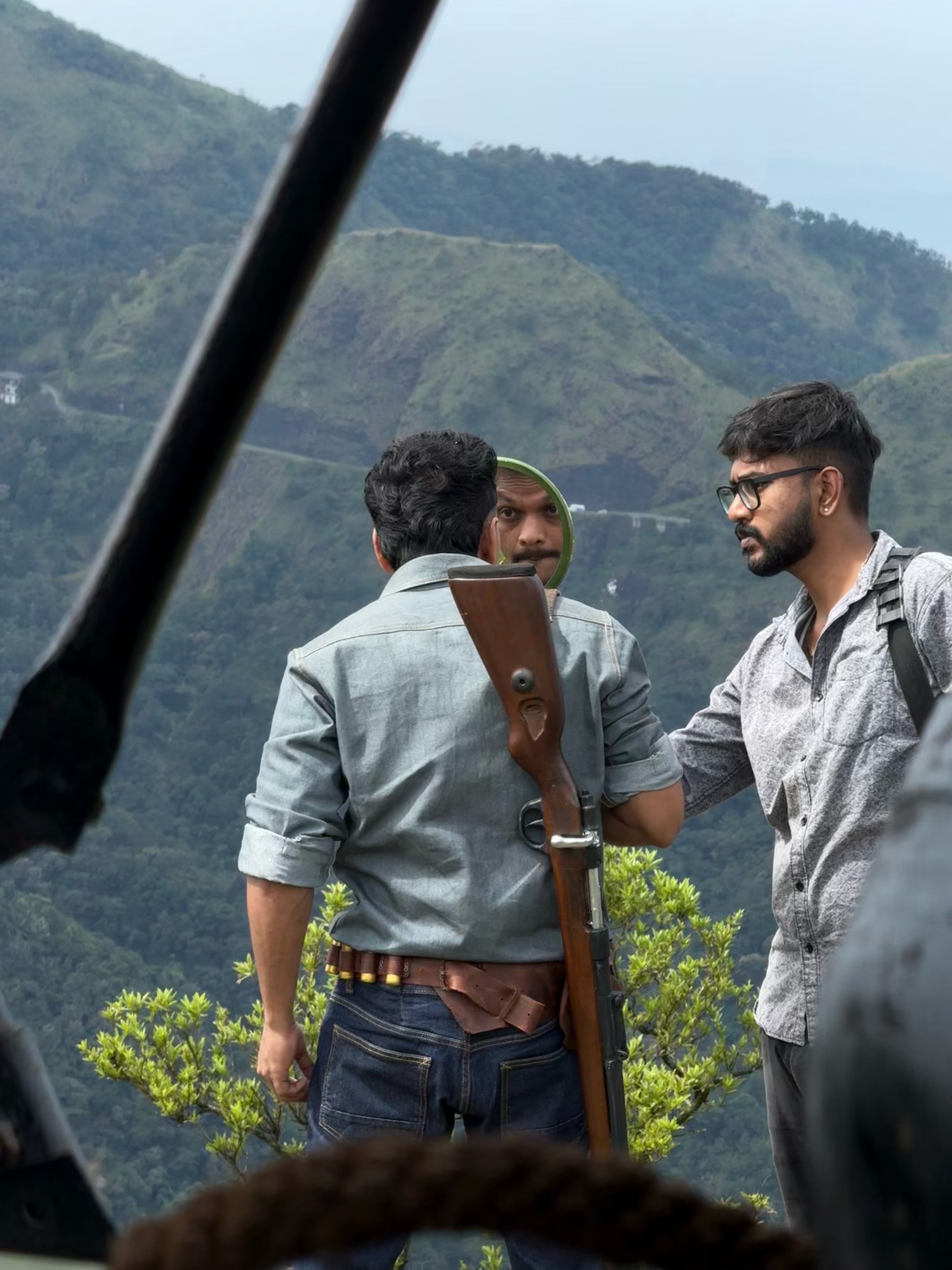 Raj Tirandasu on the sets of Kattelan