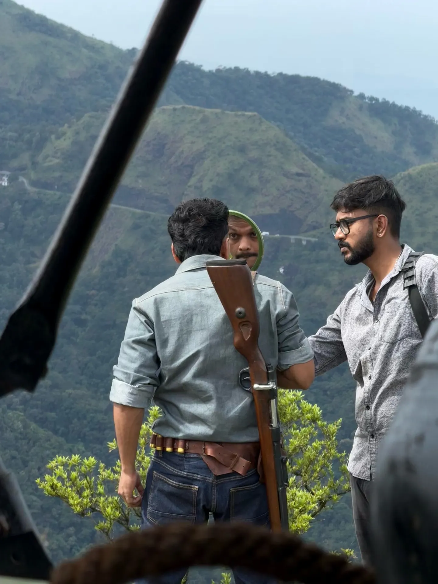 Raj Tirandasu on the sets of Kattelan