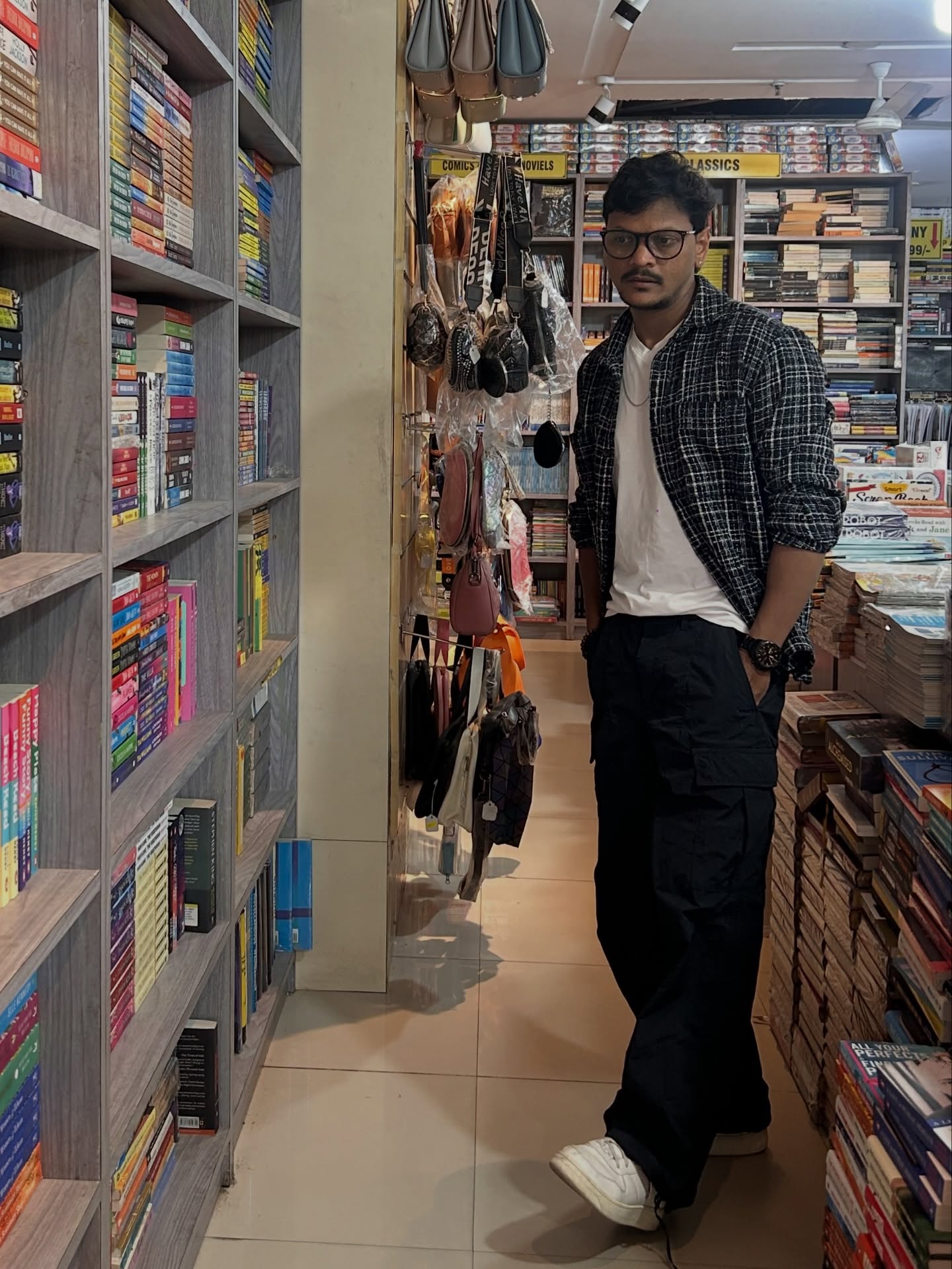 Raj Tirandasu — bookstore shoot