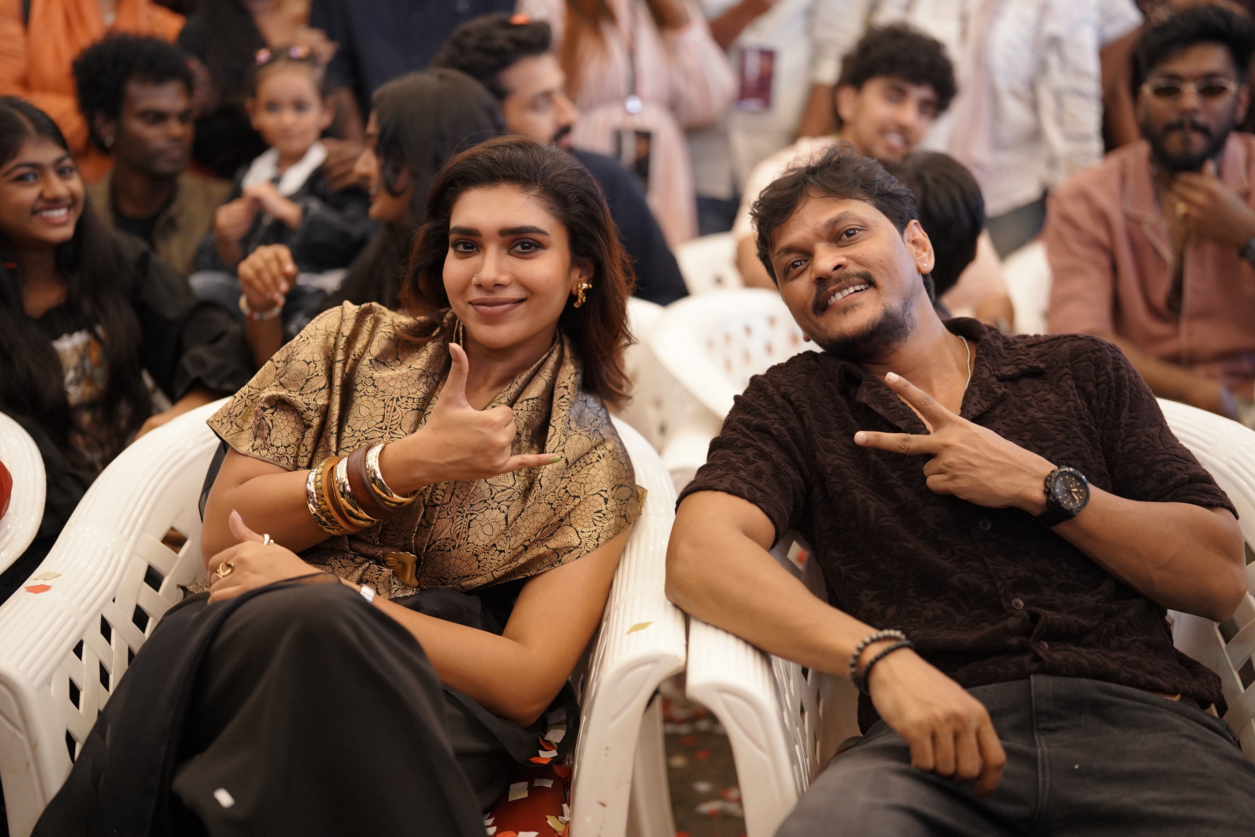 Raj Tirandasu with Dushara Vijayan