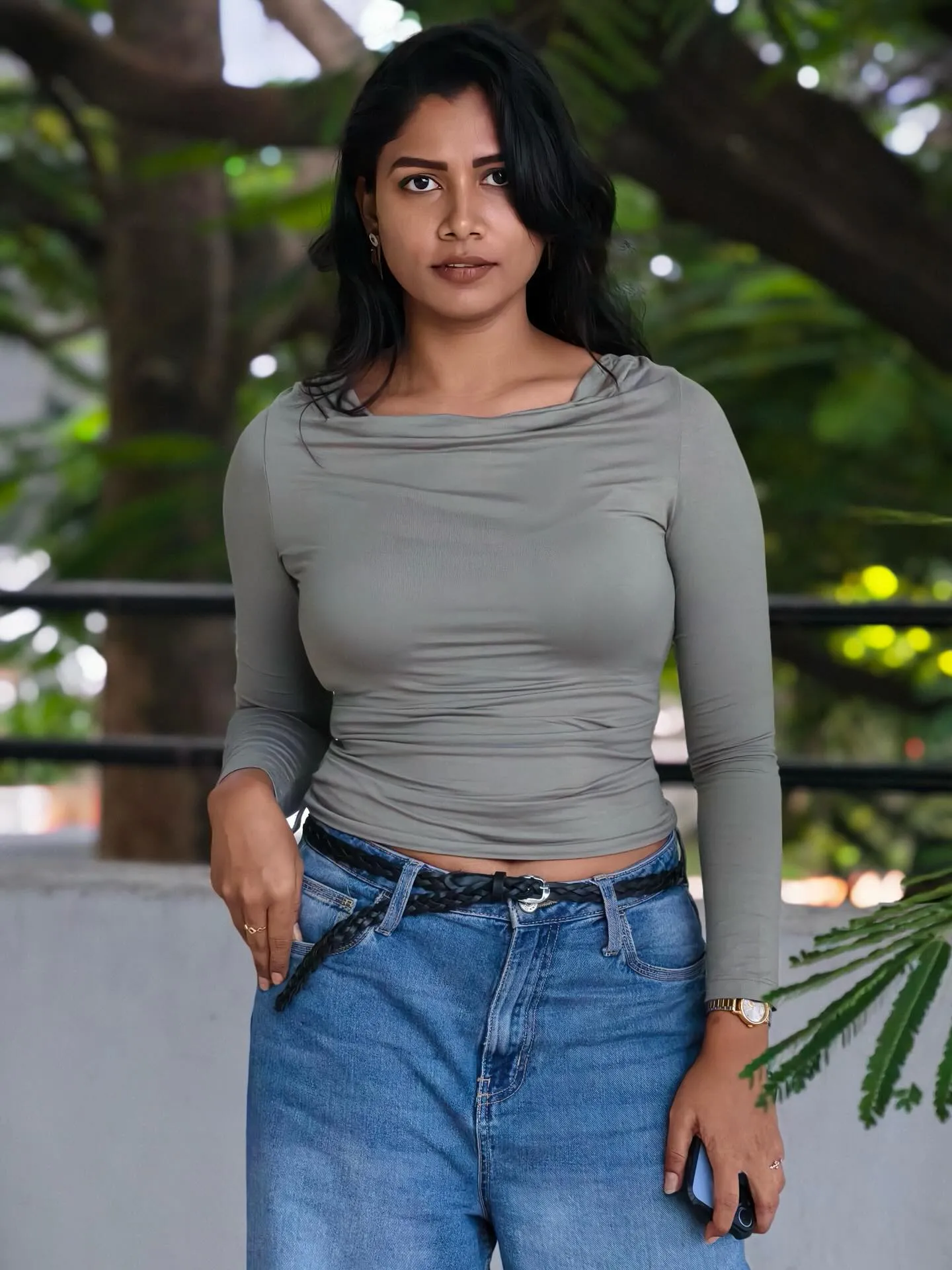 Sai Prasanna — blue jeans grey top