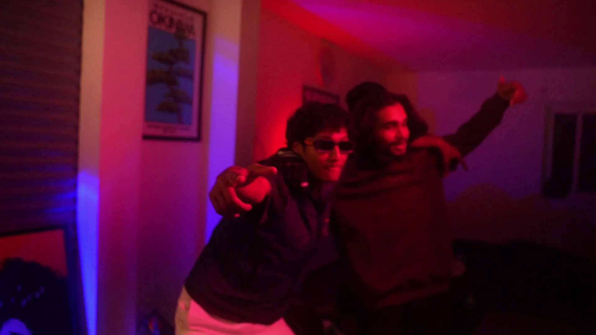 Faraz OG performing for camera — Zaban Hai video BTS frame 55